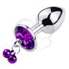 Joya anal violeta con correa